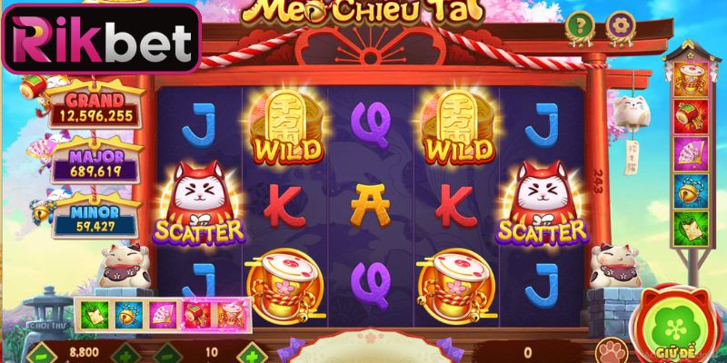 Mèo Chiêu Tài Rikbet - Săn Biểu Tượng Phúc Lộc Đầy Tay 3 Tham gia chơi slot Mèo chiêu tài Rikbet đơn giản