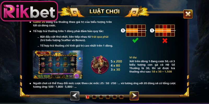 Sơn Tinh Thủy Tinh Rikbet - Huyền Thoại Săn Hũ Khủng 2 Gia tăng cơ hội nhận lượt quay thưởng giá trị